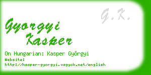 gyorgyi kasper business card